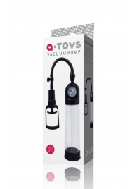 Чёрная вакуумная помпа A-toys с манометром и прозрачной колбой - A-toys - в Костроме купить с доставкой