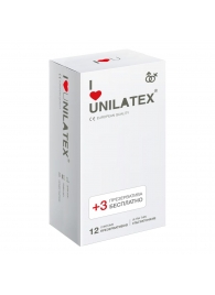 Ультратонкие презервативы Unilatex Ultra Thin - 12 шт. + 3 шт. в подарок - Unilatex - купить с доставкой в Костроме