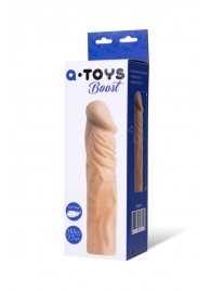 Насадка с ярко выраженной головкой и рельефным стволом - 19 см. - A-toys - в Костроме купить с доставкой