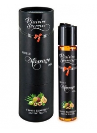 Массажное масло с ароматом экзотических фруктов Huile de Massage Gourmande Fruits Exotiques - 59 мл. - Plaisir Secret - купить с доставкой в Костроме