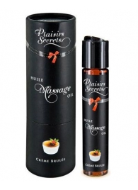 Массажное масло с ароматом крем брюле Huile de Massage Gourmande Creme Brulée - 59 мл. - Plaisir Secret - купить с доставкой в Костроме