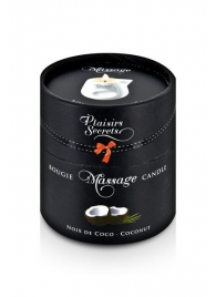 Массажная свеча с ароматом кокоса Bougie de Massage Gourmande Coco - 80 мл. - Plaisir Secret - купить с доставкой в Костроме