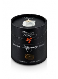 Массажная свеча с ароматом шоколада Bougie de Massage Gourmande Chocolat - 80 мл. - Plaisir Secret - купить с доставкой в Костроме