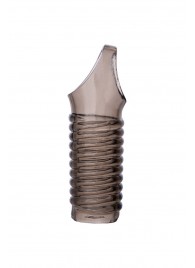 Дымчатая насадка с рёбрышками и подхватом мошонки ToyFa XLover - 12,5 см. - ToyFa - в Костроме купить с доставкой