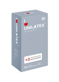 Презервативы с точками Unilatex Dotted - 12 шт. + 3 шт. в подарок - Unilatex - купить с доставкой в Костроме