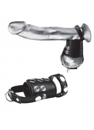 Кольцо на член и мошонку Cock Ring With 2  Ball Stretcher And Optional Weight Ring - BlueLine - в Костроме купить с доставкой
