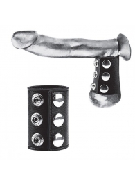 Утяжка на пенис на кнопочках 100% PVC STRAP WITH METAL SNAP - BlueLine - купить с доставкой в Костроме