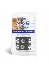 Ремень на член и мошонку 1.5  Cock Ring With Ball Strap - BlueLine - купить с доставкой в Костроме