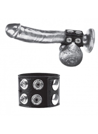 Ремень на член и мошонку 1.5  Cock Ring With Ball Strap - BlueLine - купить с доставкой в Костроме