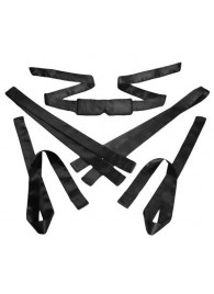 Бондажный набор из сатиновых лент Bordeaux 5 Piece Satin Bondage Set - XR Brands - купить с доставкой в Костроме