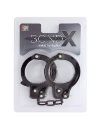 Чёрные наручники из листового металла BONDX METAL CUFFS BLACK - Dream Toys - купить с доставкой в Костроме