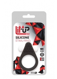 Чёрное эрекционное кольцо LIT-UP SILICONE STIMU RING 1 BLACK - Dream Toys - в Костроме купить с доставкой