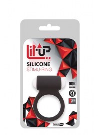 Чёрное эрекционное виброкольцо LIT-UP SILICONE STIMU RING 3 BLACK - Dream Toys - в Костроме купить с доставкой