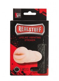 Мастурбатор-ротик с вибрацией REALSTUFF VIBRATING MASTURBATOR MOUTH - Dream Toys - в Костроме купить с доставкой