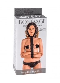 Ошейник с длинной лентой и наручниками Strap Bondage Kit Plus Size - Lola Games - купить с доставкой в Костроме
