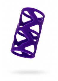 Фиолетовая насадка-сетка на пенис - 7,5 см. - A-toys - в Костроме купить с доставкой