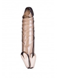 Дымчатая фаллическая насадка с подхватом и закрытой головкой - 16,2 см. - ToyFa - в Костроме купить с доставкой