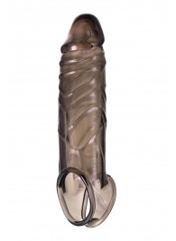 Дымчатая фаллическая насадка с подхватом и закрытой головкой - 16,2 см. - ToyFa - в Костроме купить с доставкой