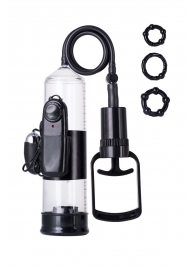 Вакуумная помпа A-toys с вибропулей и эрекционными кольцами - A-toys - в Костроме купить с доставкой