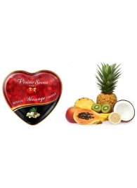 Массажная свеча с ароматом экзотических фруктов Bougie Massage Candle - 35 мл. - Plaisir Secret - купить с доставкой в Костроме