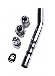 Металлический анальный душ с тремя насадками - ToyFa - купить с доставкой в Костроме