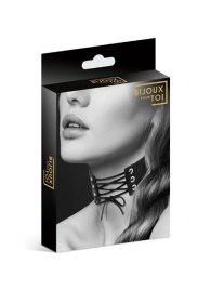 Оригинальный ошейник-чокер со шнуровкой - Bijoux Pour Toi - купить с доставкой в Костроме