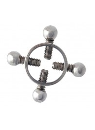 Серебристые зажимы для сосков на винтах - ToyFa - купить с доставкой в Костроме