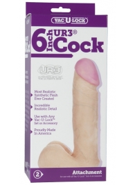 Ультра реалистичная насадка Vac-U-Lock  6  ULTRASKYN Cock - 17,3 см. - Doc Johnson - купить с доставкой в Костроме