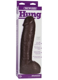 Большая насадка для трусиков Vac-U-Lock Realistic Hung - 31,7 см. - Doc Johnson - купить с доставкой в Костроме