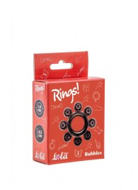 Чёрное эрекционное кольцо Rings Bubbles - Lola Games - в Костроме купить с доставкой