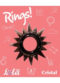 Чёрное эрекционное кольцо Rings Cristal - Lola Games - в Костроме купить с доставкой