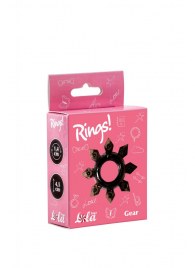 Чёрное эрекционное кольцо Rings Gear - Lola Games - в Костроме купить с доставкой