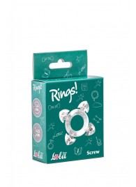 Прозрачное эрекционное кольцо Rings Screw - Lola Games - в Костроме купить с доставкой