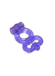 Фиолетовое эрекционное кольцо Rings Treadle с подхватом - Lola Games - в Костроме купить с доставкой