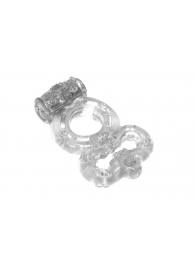Прозрачное эрекционное кольцо Rings Treadle с подхватом - Lola Games - в Костроме купить с доставкой