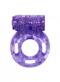 Фиолетовое эрекционное кольцо с вибрацией Rings Axle-pin - Lola Games - в Костроме купить с доставкой