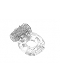 Прозрачное эрекционное кольцо с вибрацией Rings Axle-pin - Lola Games - в Костроме купить с доставкой