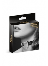 Чёрный чокер с кольцом в форме сердца - Bijoux Pour Toi - купить с доставкой в Костроме