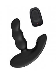 Черный силиконовый стимулятор простаты Levett Nitoc с пультом ДУ - Levett - в Костроме купить с доставкой