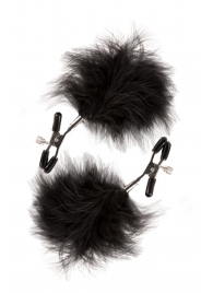 Зажимы для сосков с пухом FEATHERED NIPPLE CLAMPS - Blush Novelties - купить с доставкой в Костроме