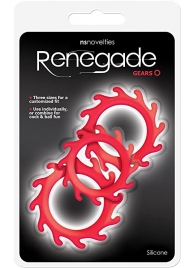 Набор из 3 красных эрекционных колец Renegade Gears - NS Novelties - в Костроме купить с доставкой
