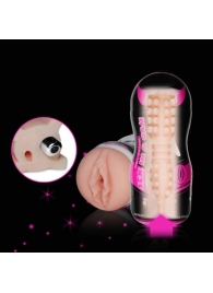 Мастурбатор-вагина Sex In A Can Vibra Vagina Tunnel - Lovetoy - в Костроме купить с доставкой