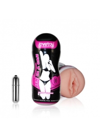 Мастурбатор-вагина Sex In A Can Vibra Vagina Tunnel - Lovetoy - в Костроме купить с доставкой