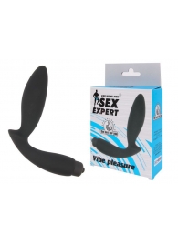 Чёрный вибростимулятор простаты Sex Expert Vibe Pleasure - Sex Expert - в Костроме купить с доставкой