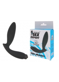 Чёрный вибростимулятор простаты Sex Expert Vibe Pleasure - Sex Expert - в Костроме купить с доставкой