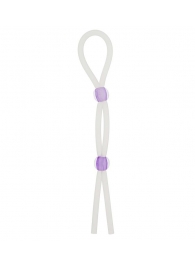 Прозрачное эрекционное кольцо-лассо SILICONE LASSO COCK RING DUAL BEADS - NMC - в Костроме купить с доставкой