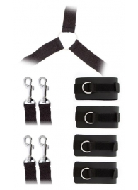 Комплект наручников и поножей LUXURIOUS BED RESTRAINT CUFF SET - Blush Novelties - купить с доставкой в Костроме