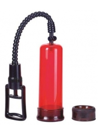 Вакуумная помпа с двумя сменными насадками NEW STAY HARD PUMP CLEAR RED - Seven Creations - в Костроме купить с доставкой
