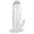 Прозрачная гелевая насадка с клиторальным отростком - 13 см. - Toyfa Basic - в Костроме купить с доставкой