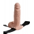 Телесный перезаряжаемый вибрострапон 7  Hollow Rechargeable Strap-on with Balls - 20,3 см. - Pipedream - купить с доставкой в Костроме